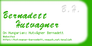 bernadett hutvagner business card